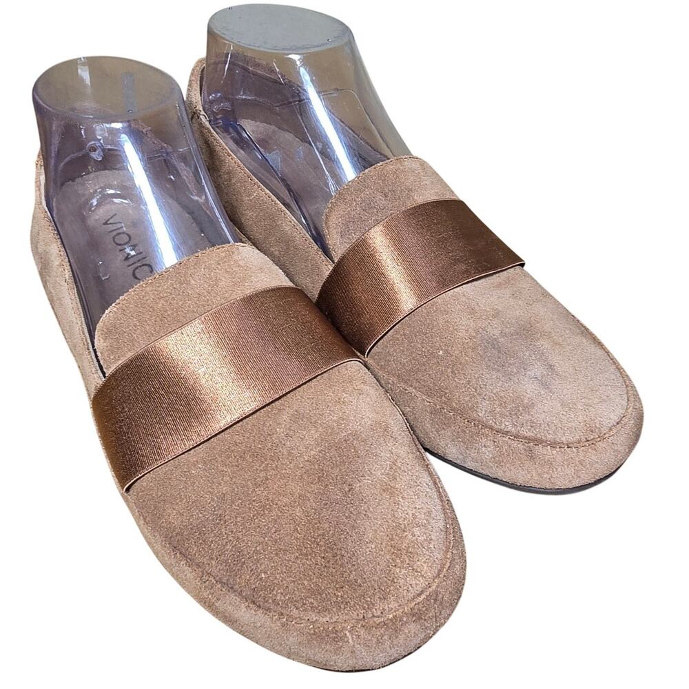 Vionic Women's Chill Bridget Brown Suede Loafers Size 7.5 Slip-On Flats Comfort
